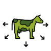 cow and arrows icon